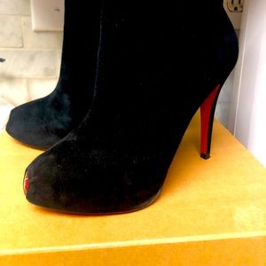 Christian Louboutin Micro Booties 120mm suede/chic Sz 37